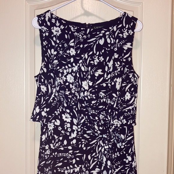 Ralph Lauren Navy and White Floral Dress - Picture 3 of 5